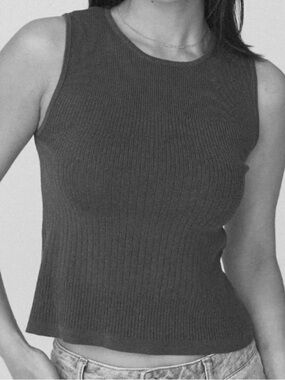 KLASSY network knit high neck brami tank